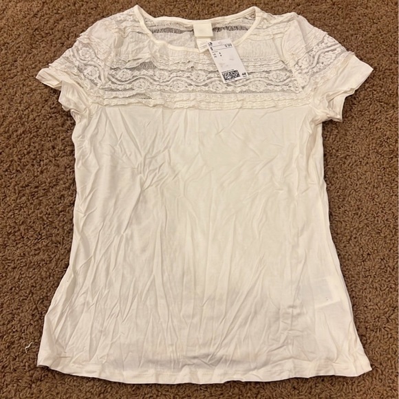 H&M white lace top size small - Picture 2 of 4